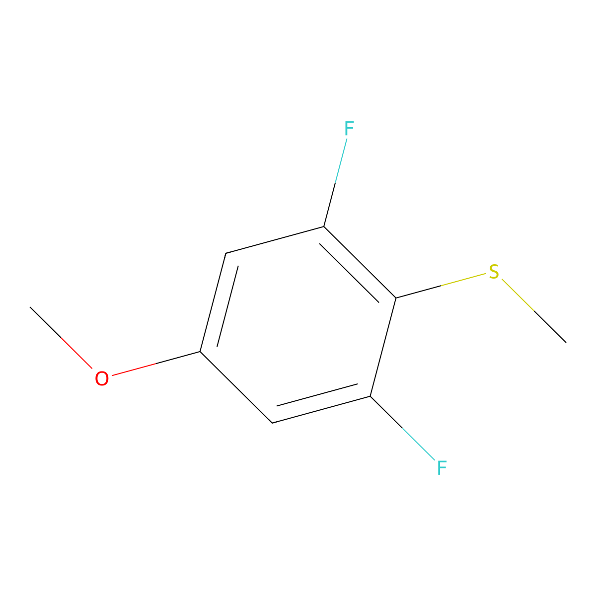 2,6-Difluoro-4-methoxy-1-(methylsulfanyl)benzene molecular structure, CAS 2056110-40-6