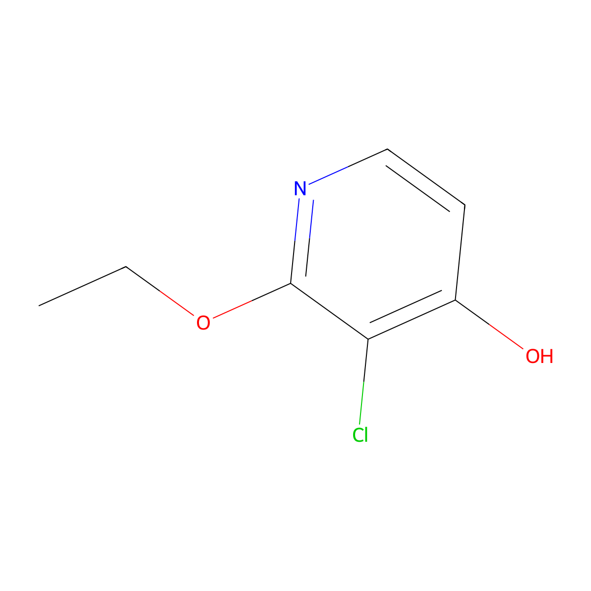 3-Chloro-2-ethoxypyridin-4-ol molecular structure, CAS 2056110-43-9