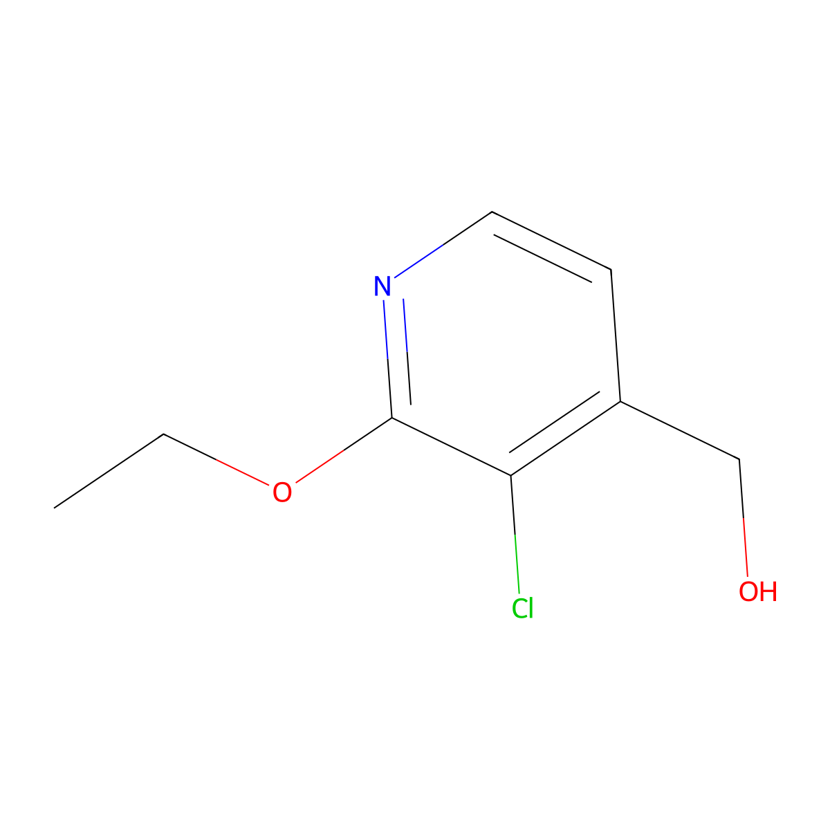 (3-Chloro-2-ethoxypyridin-4-yl)methanol molecular structure, CAS 2056110-45-1