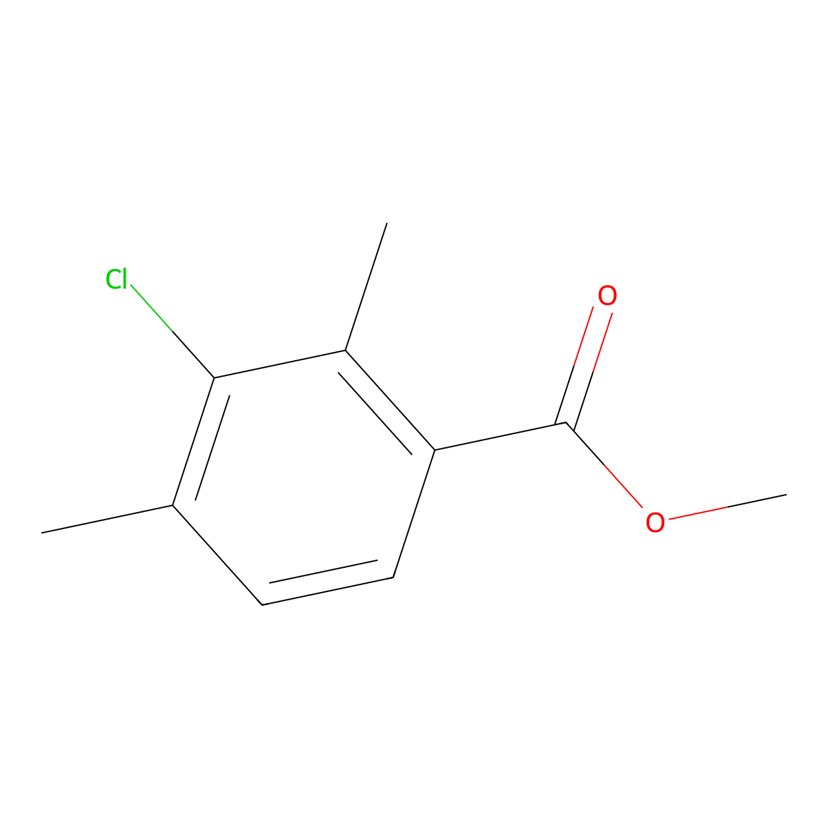 3-Chloro-2,4-dimethylbenzoic acid methyl ester molecular structure, CAS 2056110-46-2
