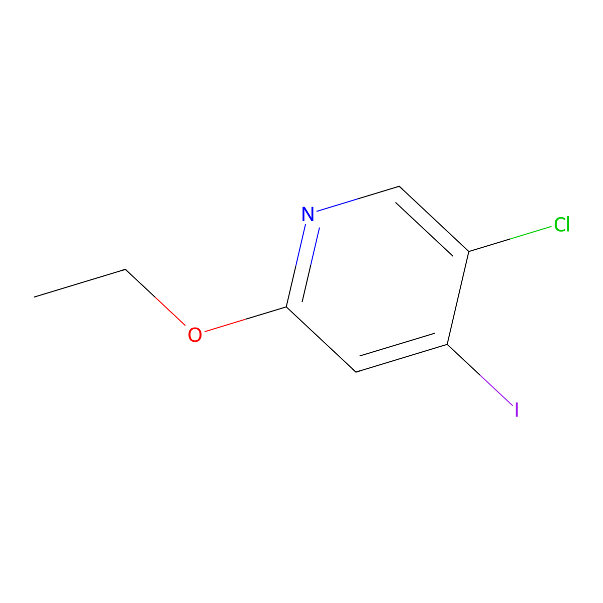 5-Chloro-4-iodo-2-ethoxypyridine molecular structure, CAS 2056110-48-4
