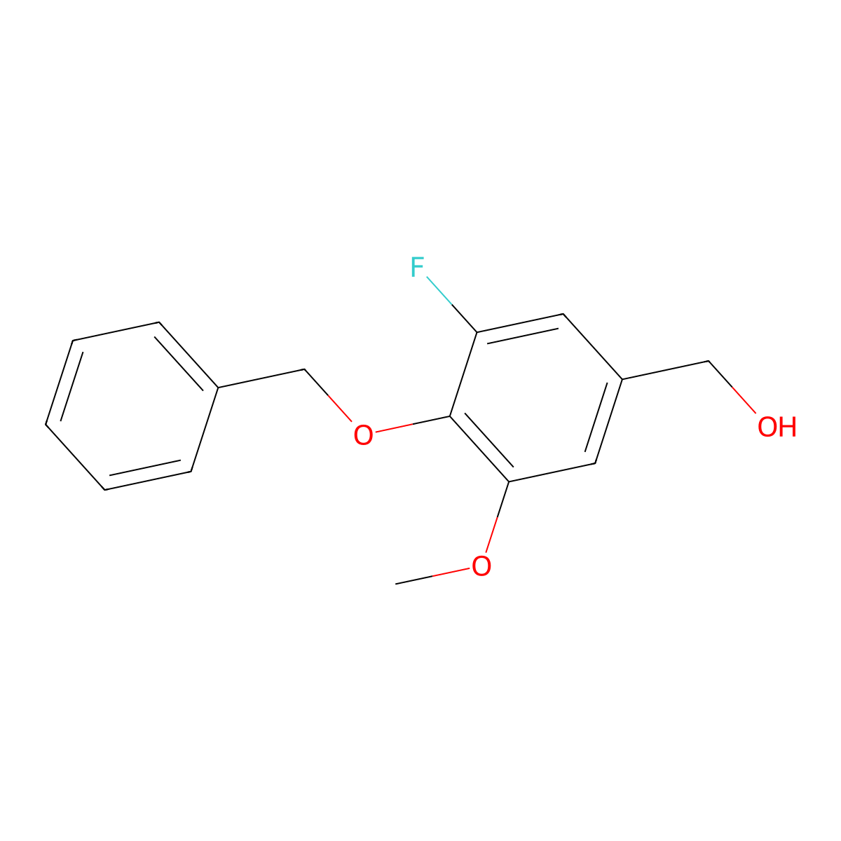 4-Benzyloxy-5-fluoro-3-methoxybenzyl alcohol molecular structure, CAS 2056110-49-5