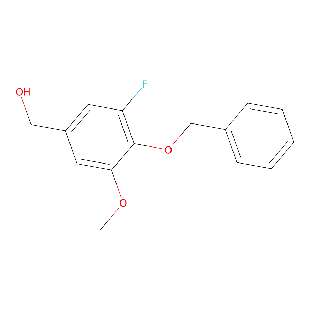 4-Benzyloxy-5-fluoro-3-methoxybenzyl alcohol molecular structure, CAS 2056110-49-5