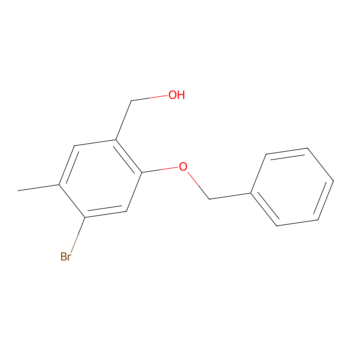[2-(Benzyloxy)-4-bromo-5-methylphenyl]methanol molecular structure, CAS 2056110-50-8