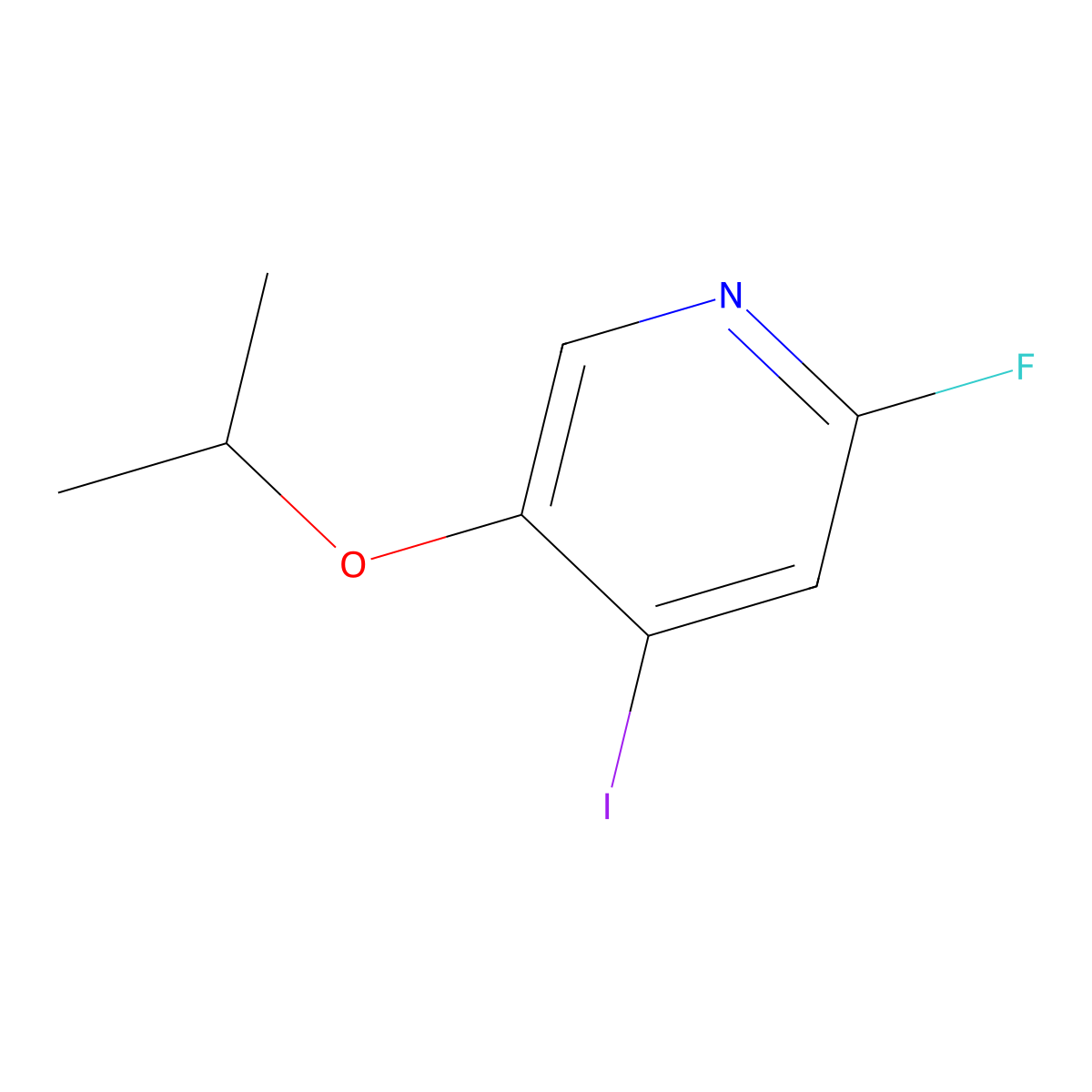 2-Fluoro-4-iodo-5-isopropoxypyridine molecular structure, CAS 2056110-52-0