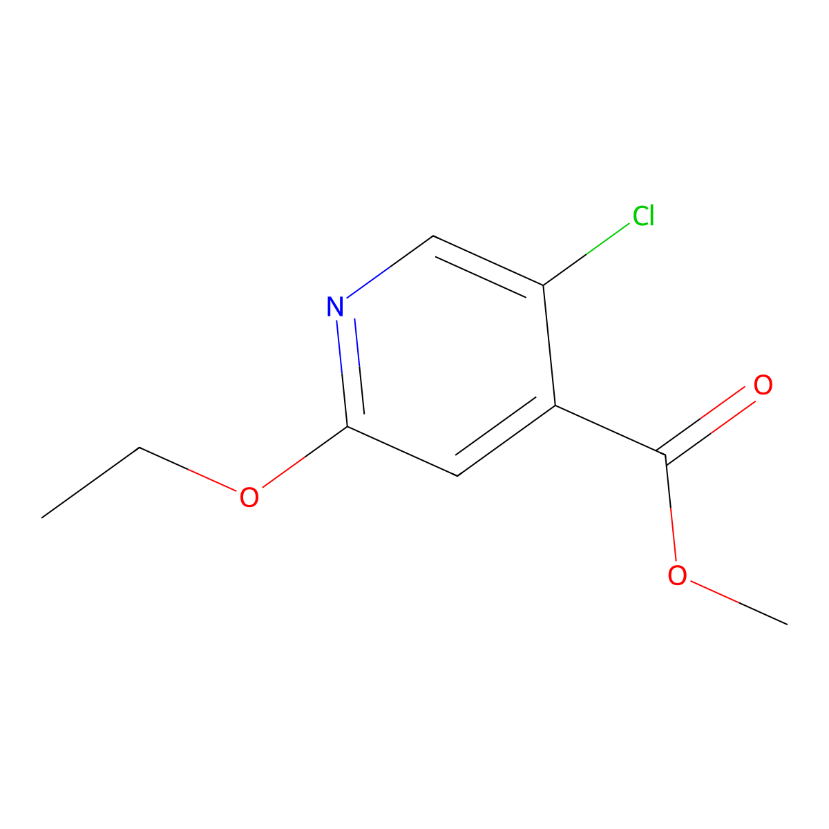 Methyl 5-chloro-2-ethoxypyridine-4-carboxylate molecular structure, CAS 2056110-54-2
