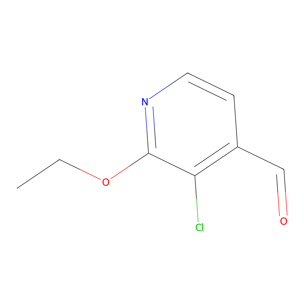 3-Chloro-2-ethoxy-4-formylpyridine molecular structure, CAS 2056110-58-6