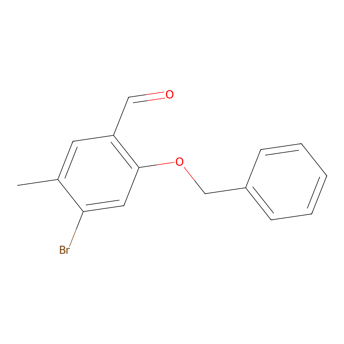 2-(Benzyloxy)-4-bromo-5-methylbenzaldehyde molecular structure, CAS 2056110-59-7