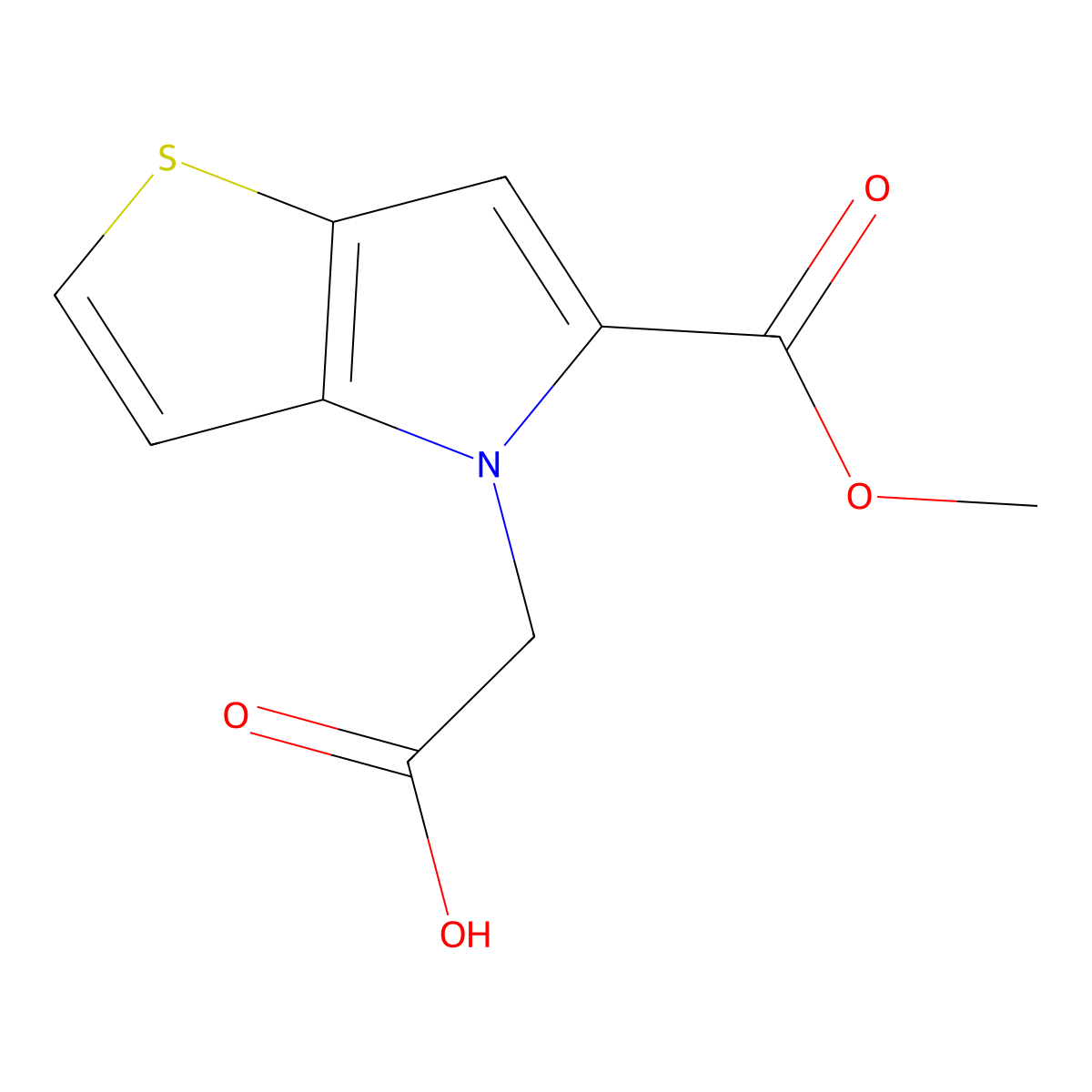 [5-(Methoxycarbonyl)thieno[3,2-b]pyrrol-4-yl]acetic acid molecular structure, CAS 2056145-12-9