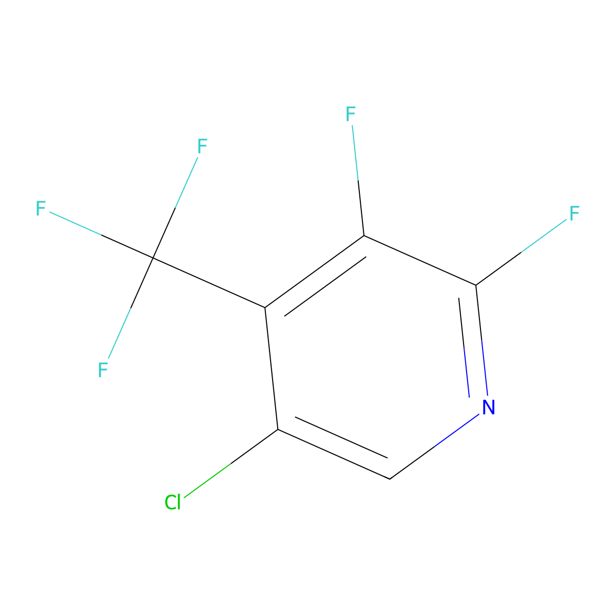 5-Chloro-2,3-difluoro-4-trifluoromethyl pyridine molecular structure, CAS 2056235-88-0