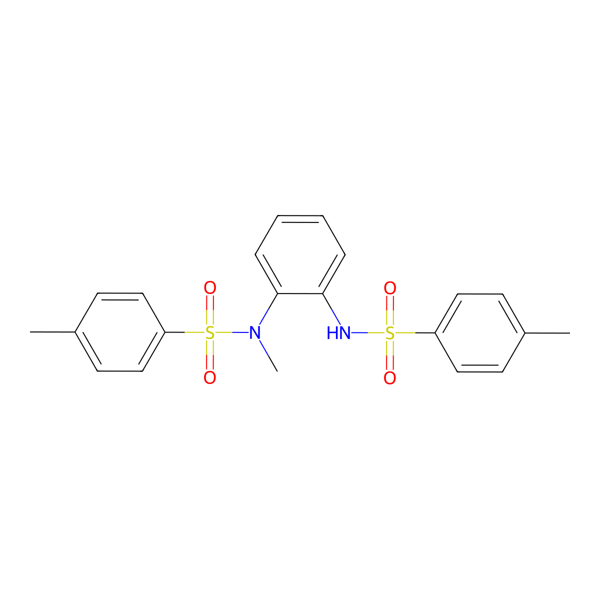 N,4-Dimethyl-N-[2-(4-methylbenzenesulfonamido)phenyl]benzene-1-sulfonamide molecular structure, CAS 205642-00-8