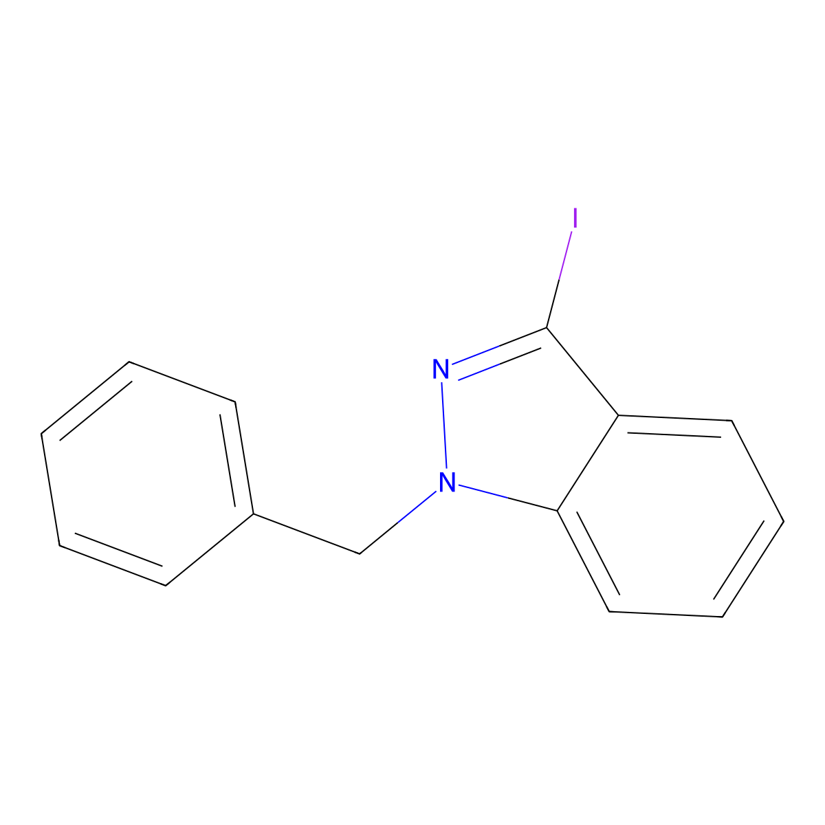 1-Benzyl-3-iodoindazole molecular structure, CAS 205643-28-3