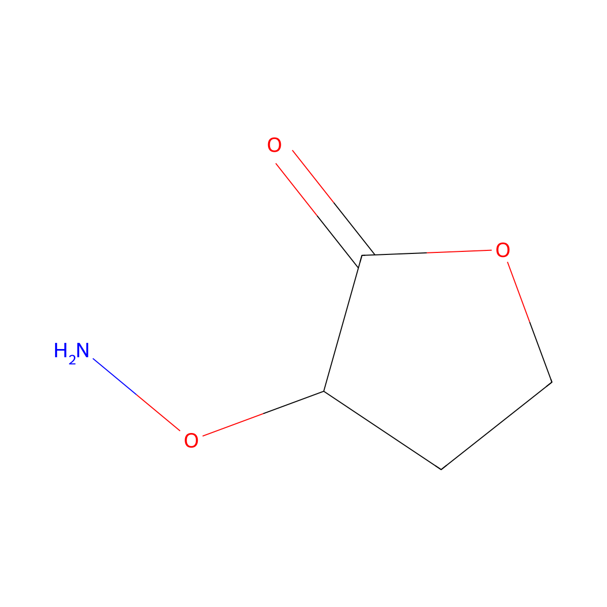 3-(Aminooxy)dihydrofuran-2(3H)-one molecular structure, CAS 205645-08-5