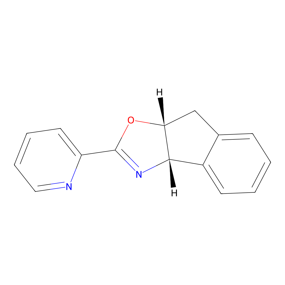 (3aS,8aR)-2-(Pyridin-2-yl)-8,8a-dihydro-3aH-indeno[1,2-d]oxazole molecular structure, CAS 205647-96-7