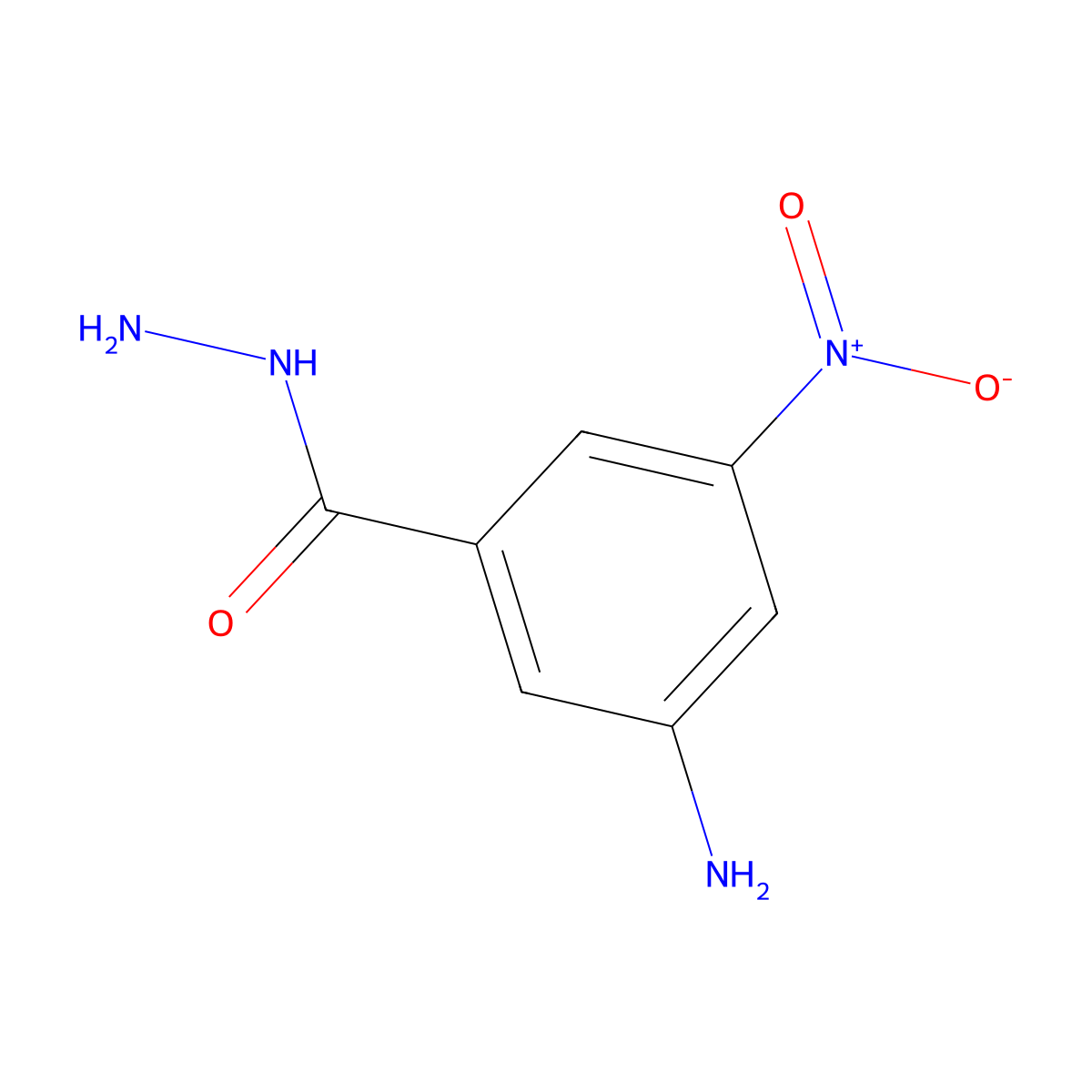3-Amino-5-nitrobenzohydrazide molecular structure, CAS 205652-98-8