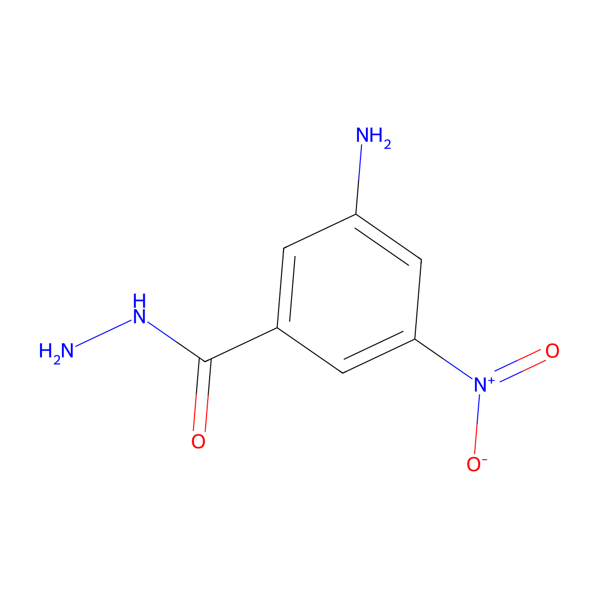 3-Amino-5-nitrobenzohydrazide molecular structure, CAS 205652-98-8