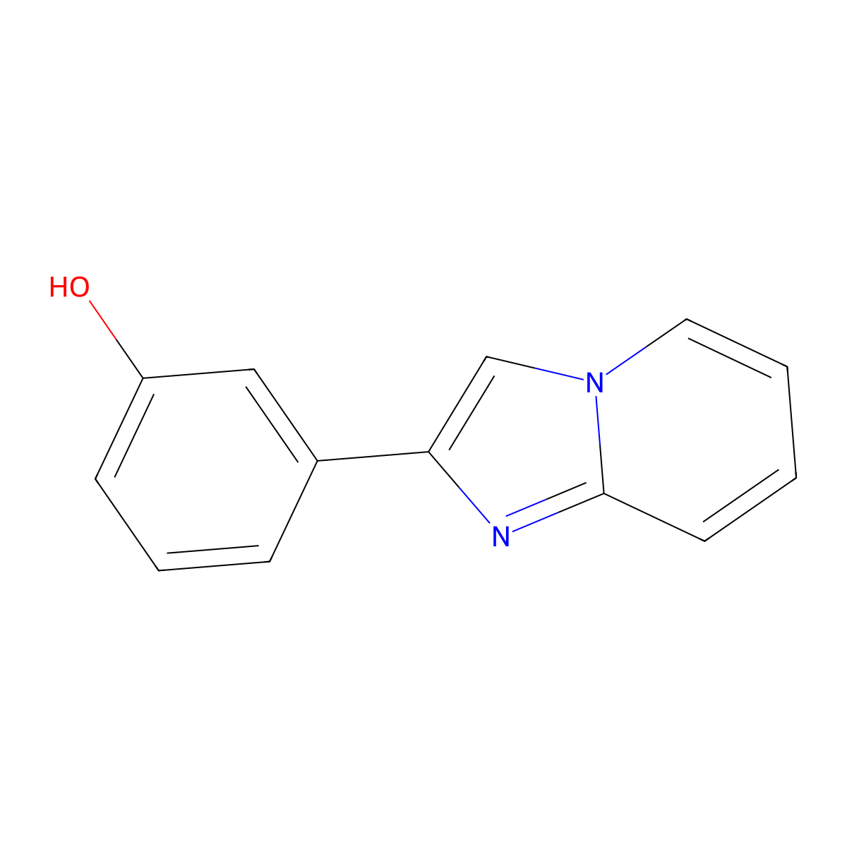 3-Imidazo[1,2-a]pyridin-2-ylphenol molecular structure, CAS 205655-12-5