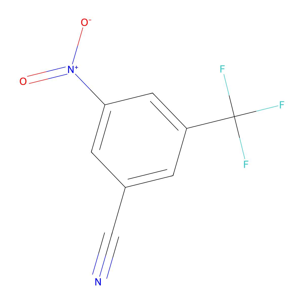 3-Cyano-5-nitrobenzotrifluoride molecular structure, CAS 20566-80-7