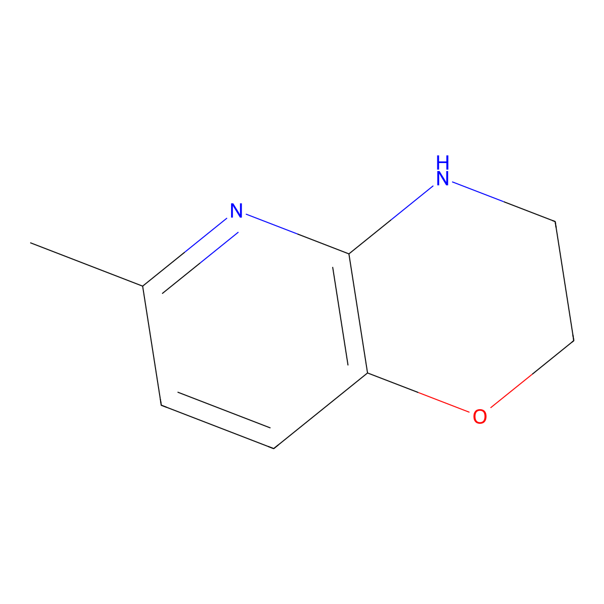 6-methyl-2H,3H,4H-pyrido[3,2-b][1,4]oxazine molecular structure, CAS 20567-67-3