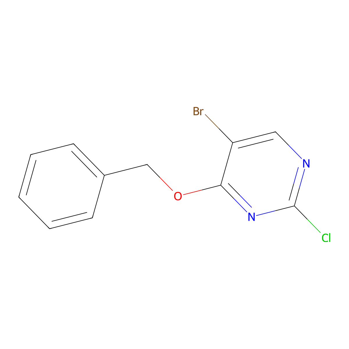 4-(Benzyloxy)-5-bromo-2-chloropyrimidine molecular structure, CAS 205672-19-1