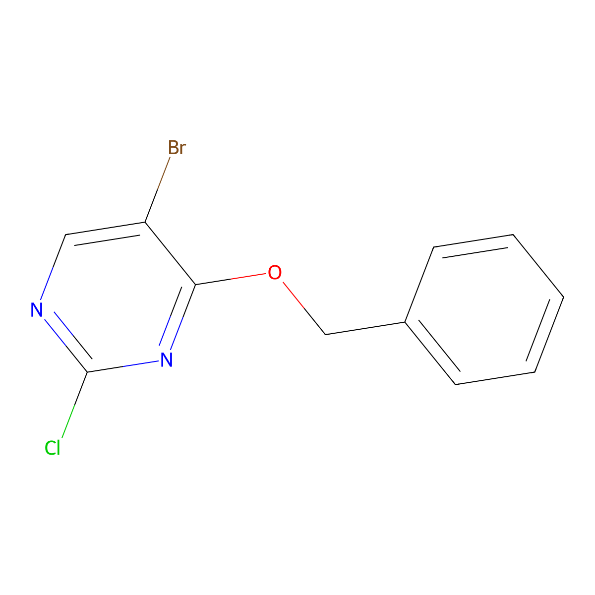 4-(Benzyloxy)-5-bromo-2-chloropyrimidine molecular structure, CAS 205672-19-1