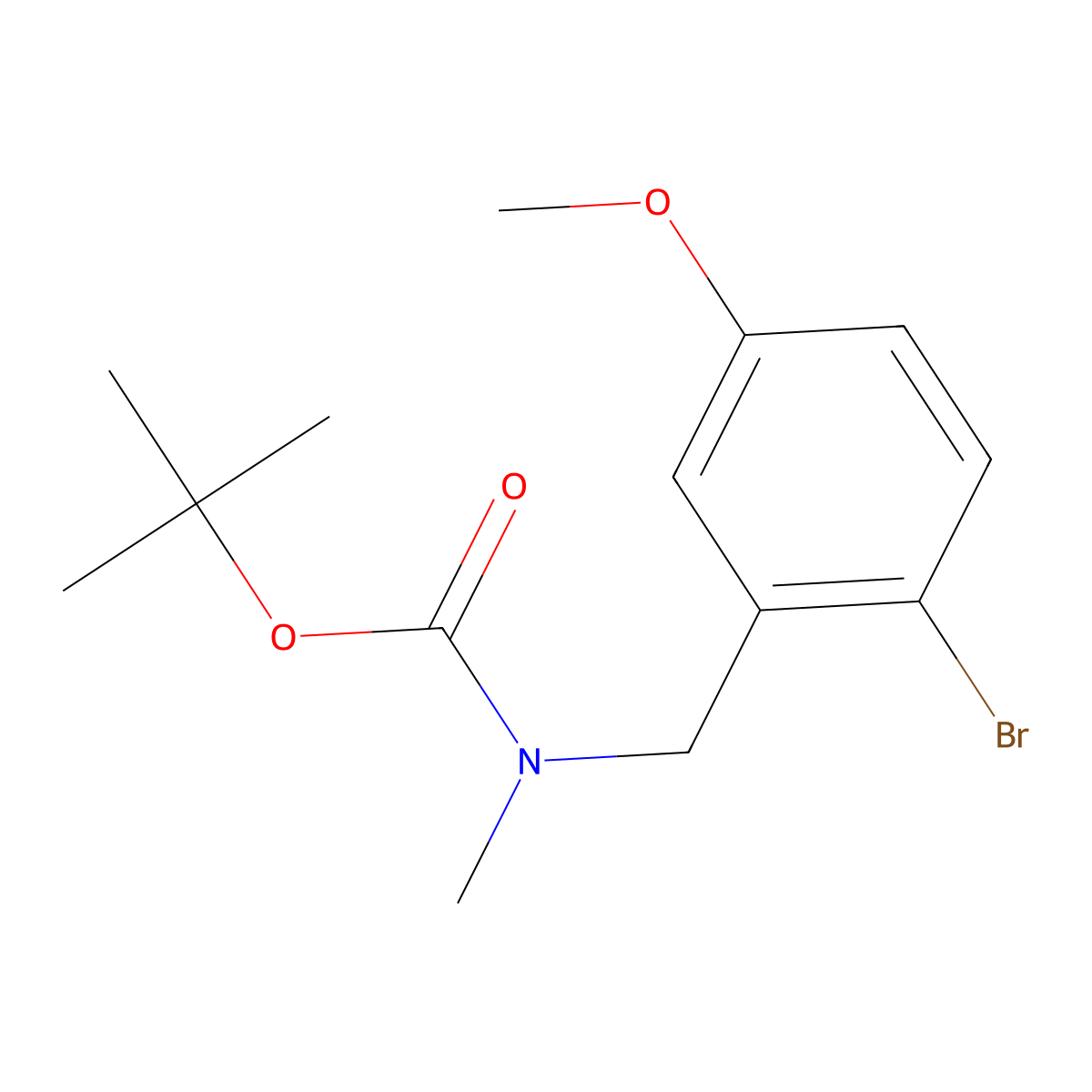 tert-butyl N-[(2-bromo-5-methoxyphenyl)methyl]-N-methylcarbamate molecular structure, CAS 205676-67-1