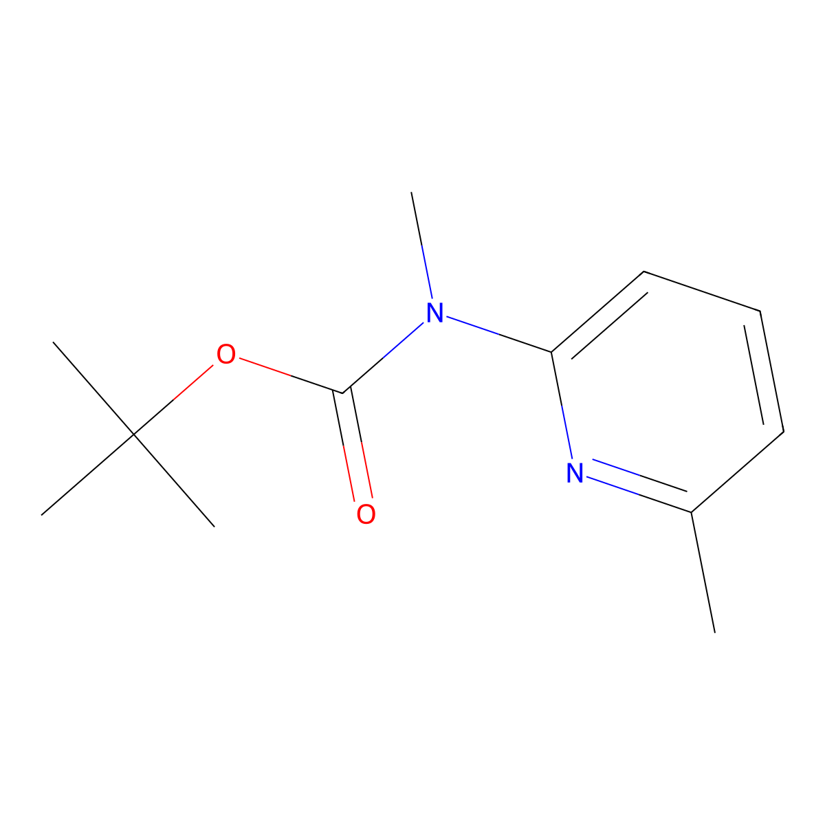 Tert-butyl methyl(6-methylpyridin-2-YL)carbamate molecular structure, CAS 205676-84-2