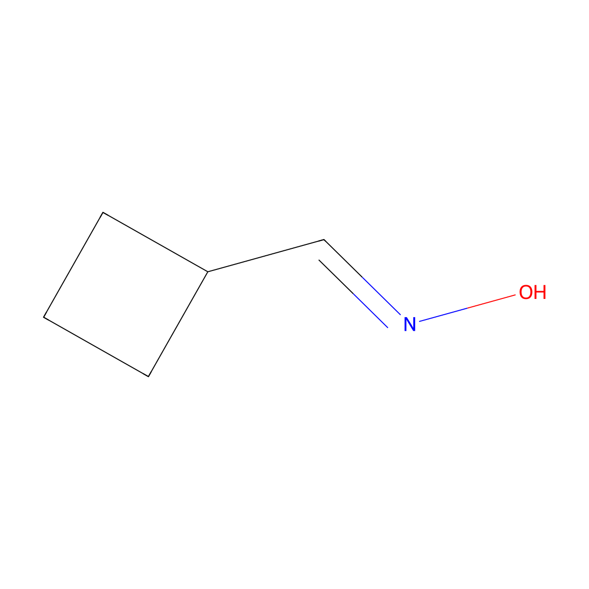N-(cyclobutylmethylidene)hydroxylamine molecular structure, CAS 205679-33-0