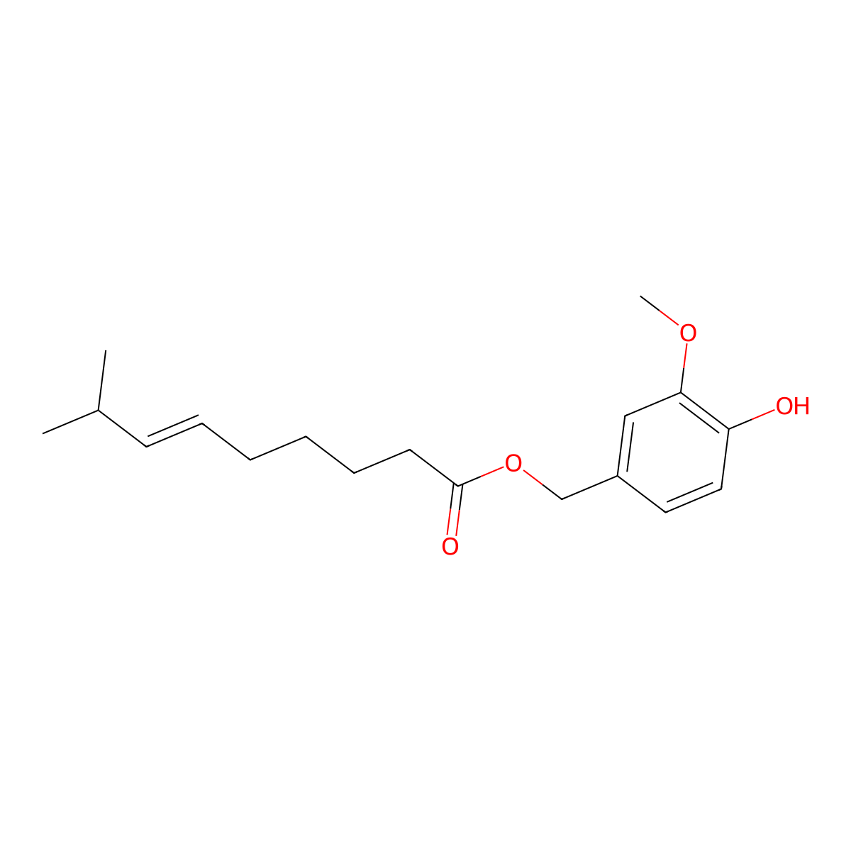 Capsiate molecular structure, CAS 205687-01-0
