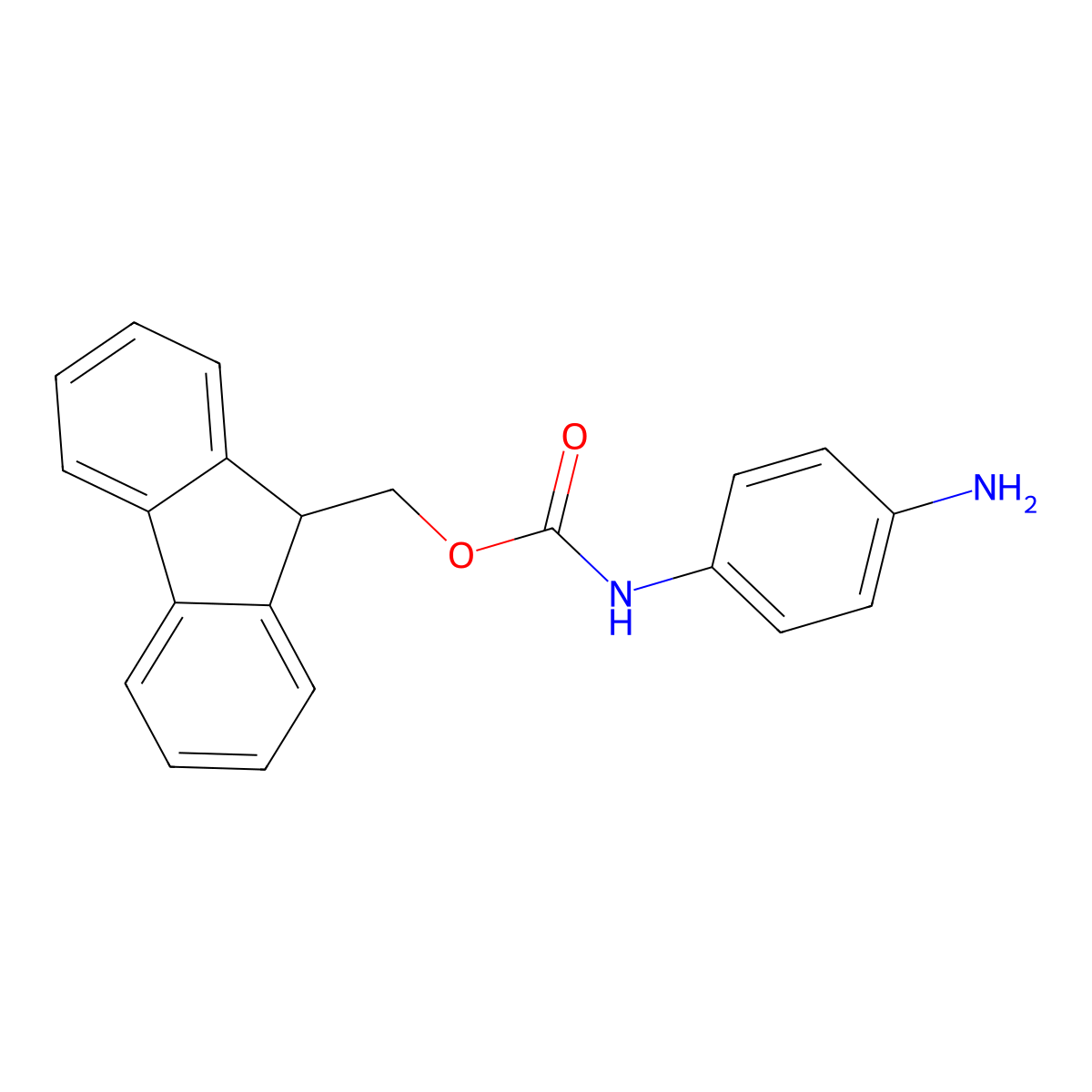 (9H-Fluoren-9-yl)methyl (4-aminophenyl)carbamate molecular structure, CAS 205688-13-7