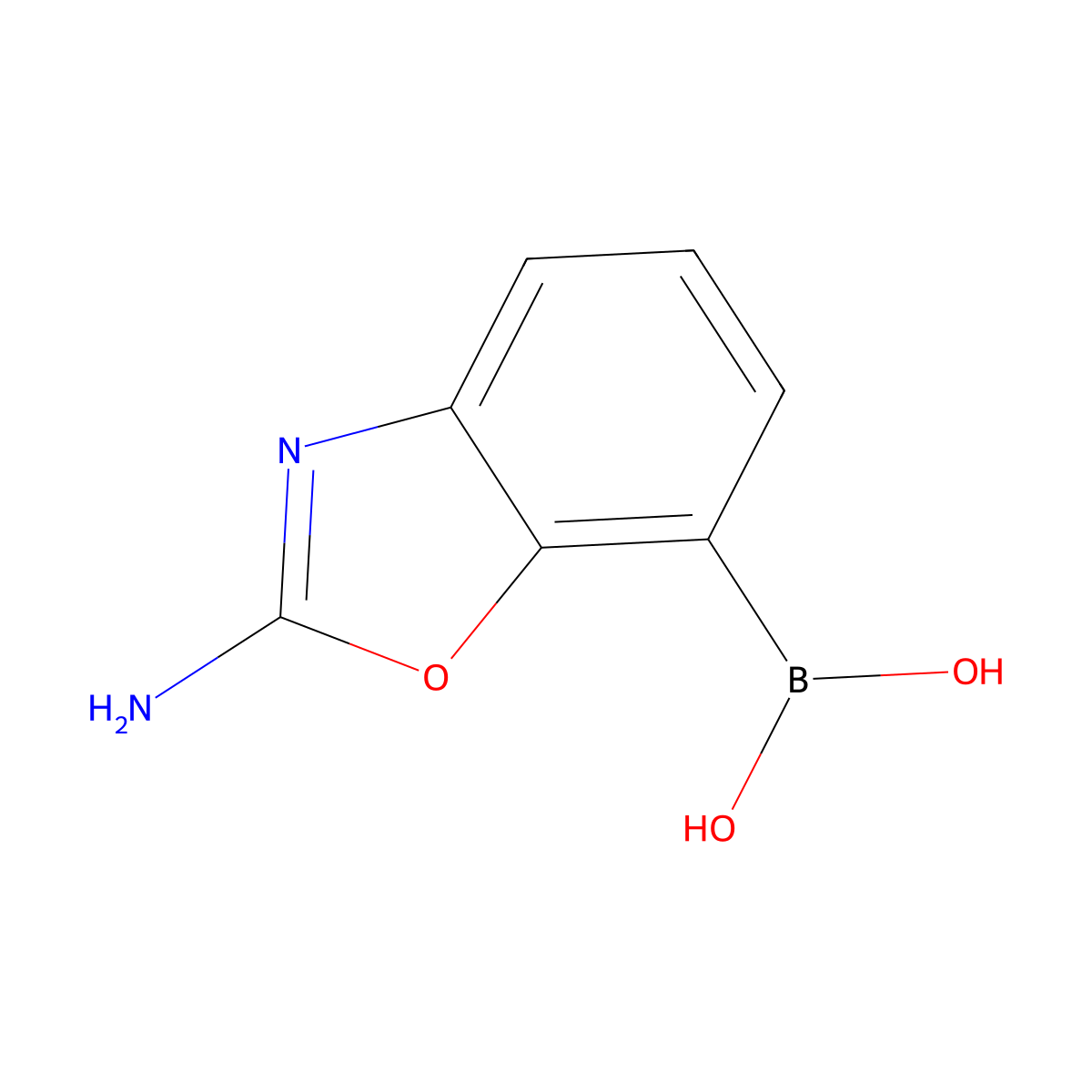 2-Aminobenzoxazole-7-boronic Acid molecular structure, CAS 2056915-53-6