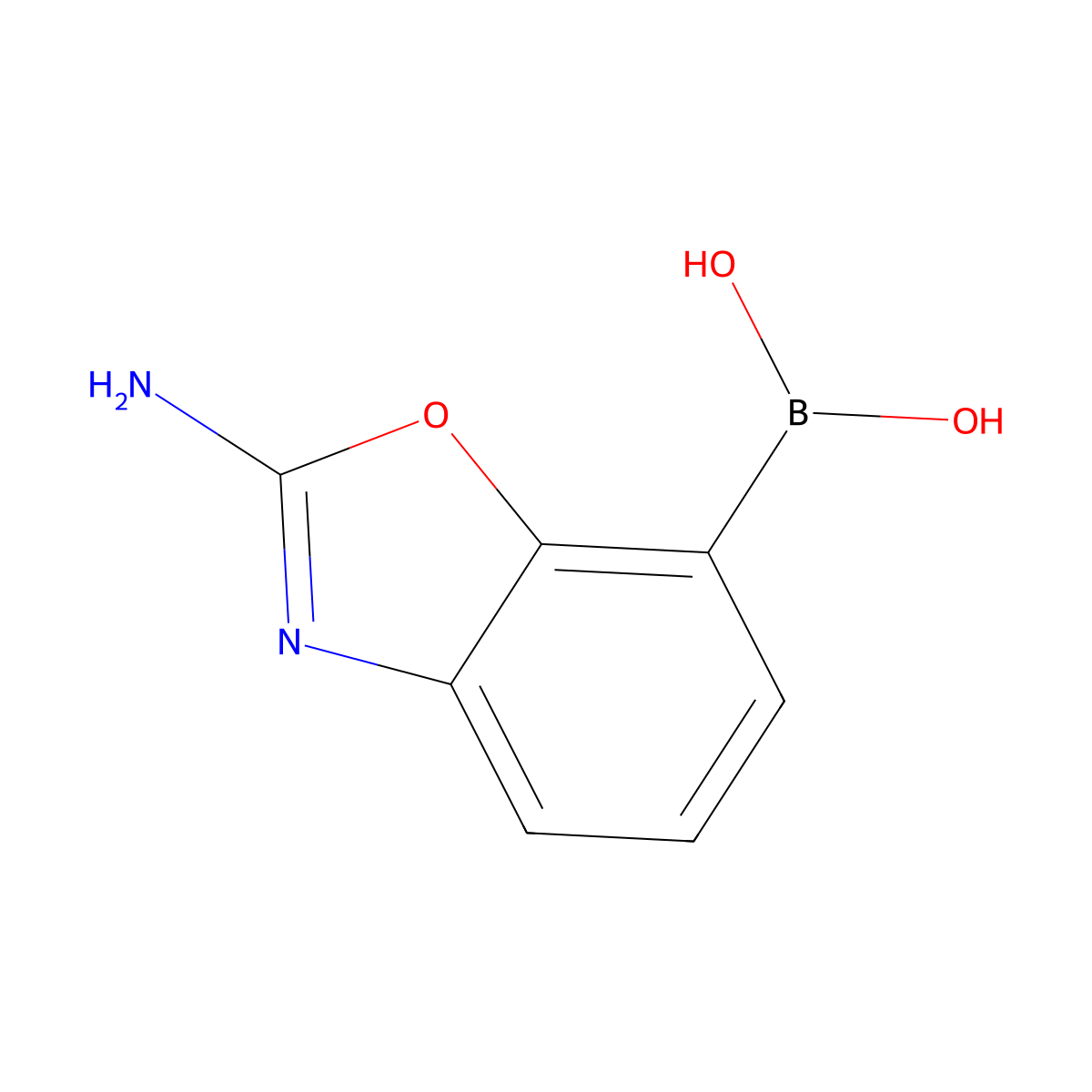 2-Aminobenzoxazole-7-boronic Acid molecular structure, CAS 2056915-53-6