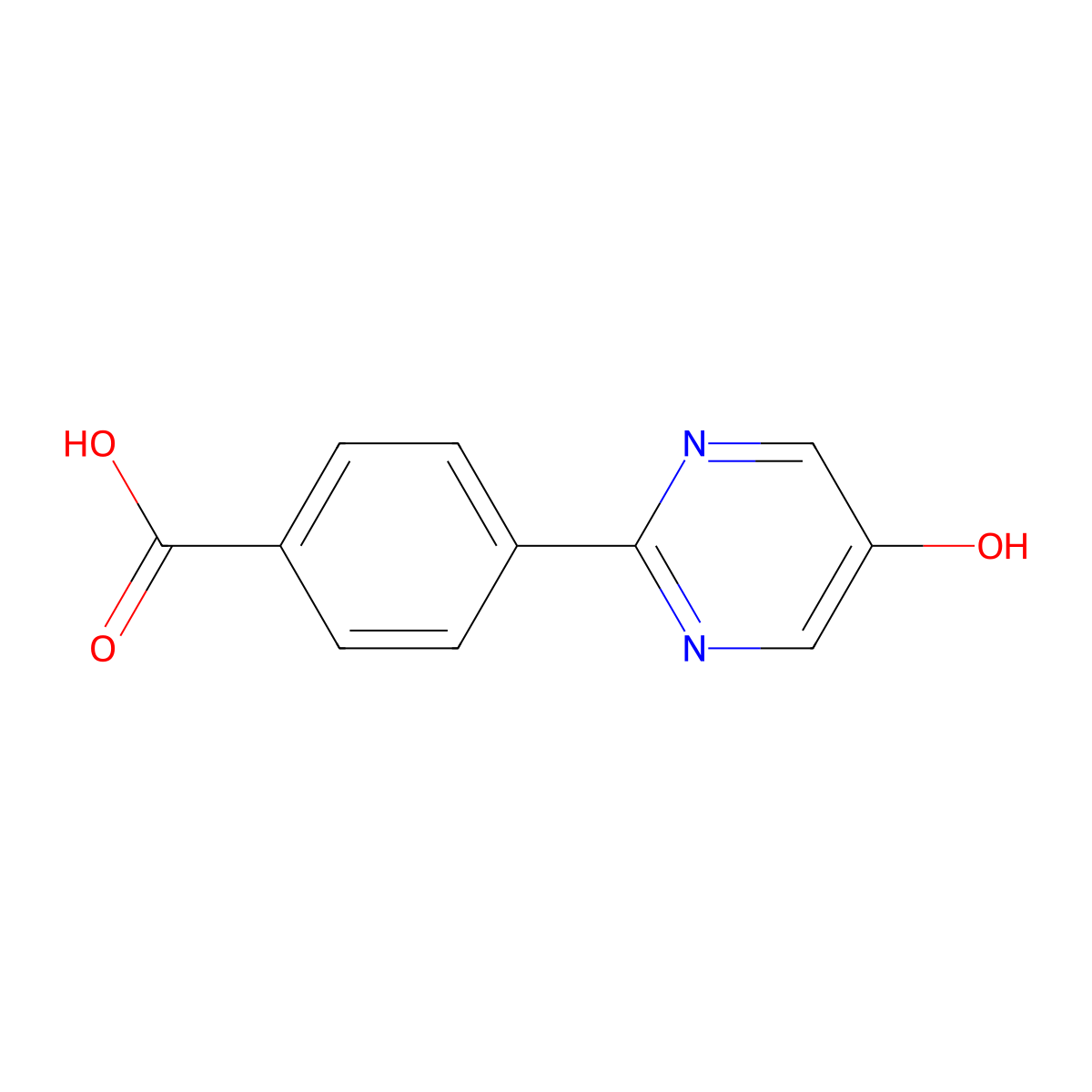 4-(5-Hydroxypyrimidin-2-yl)benzoic acid molecular structure, CAS 2056921-34-5