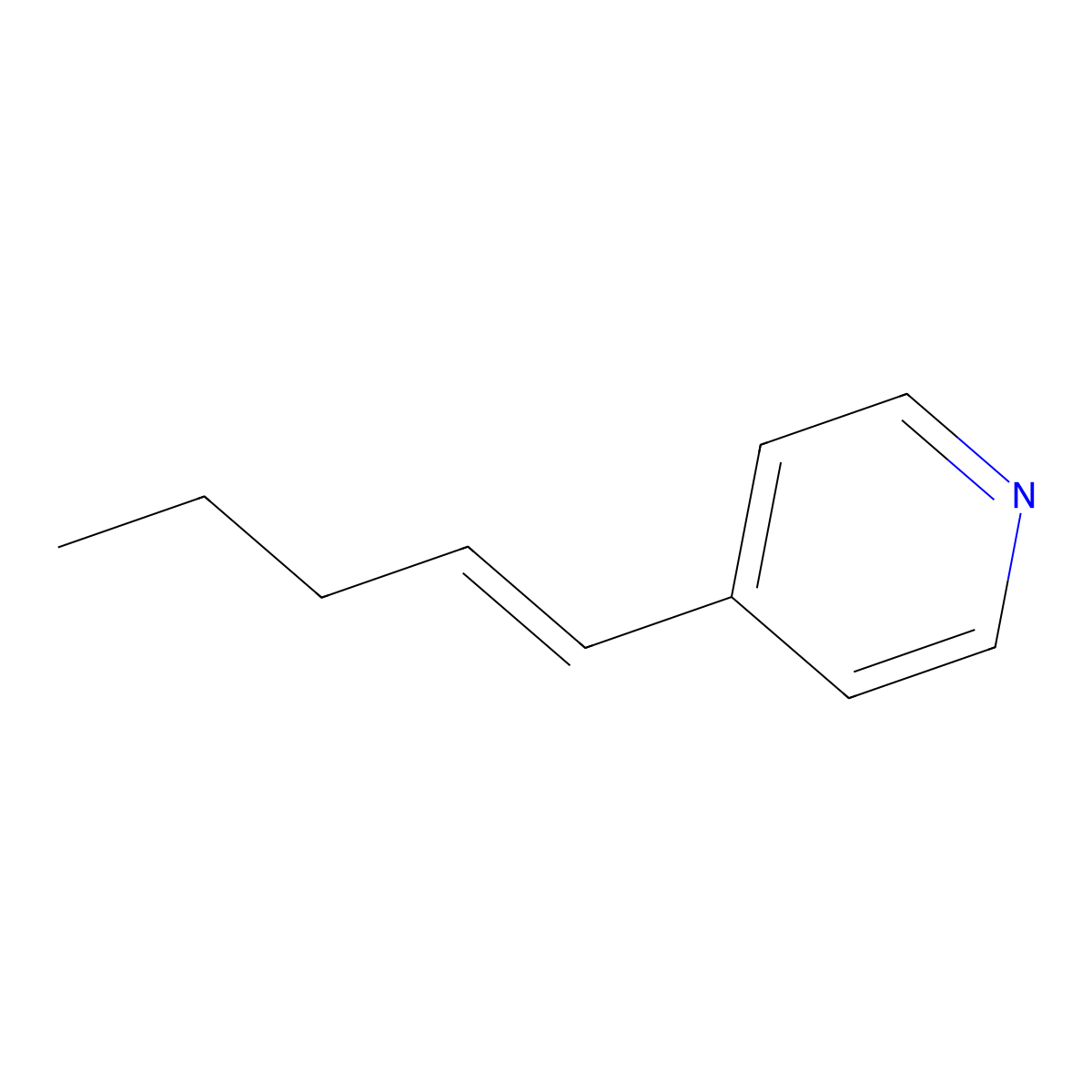 4-[(1E)-1-Penten-1-yl]pyridine molecular structure, CAS 2057-36-5