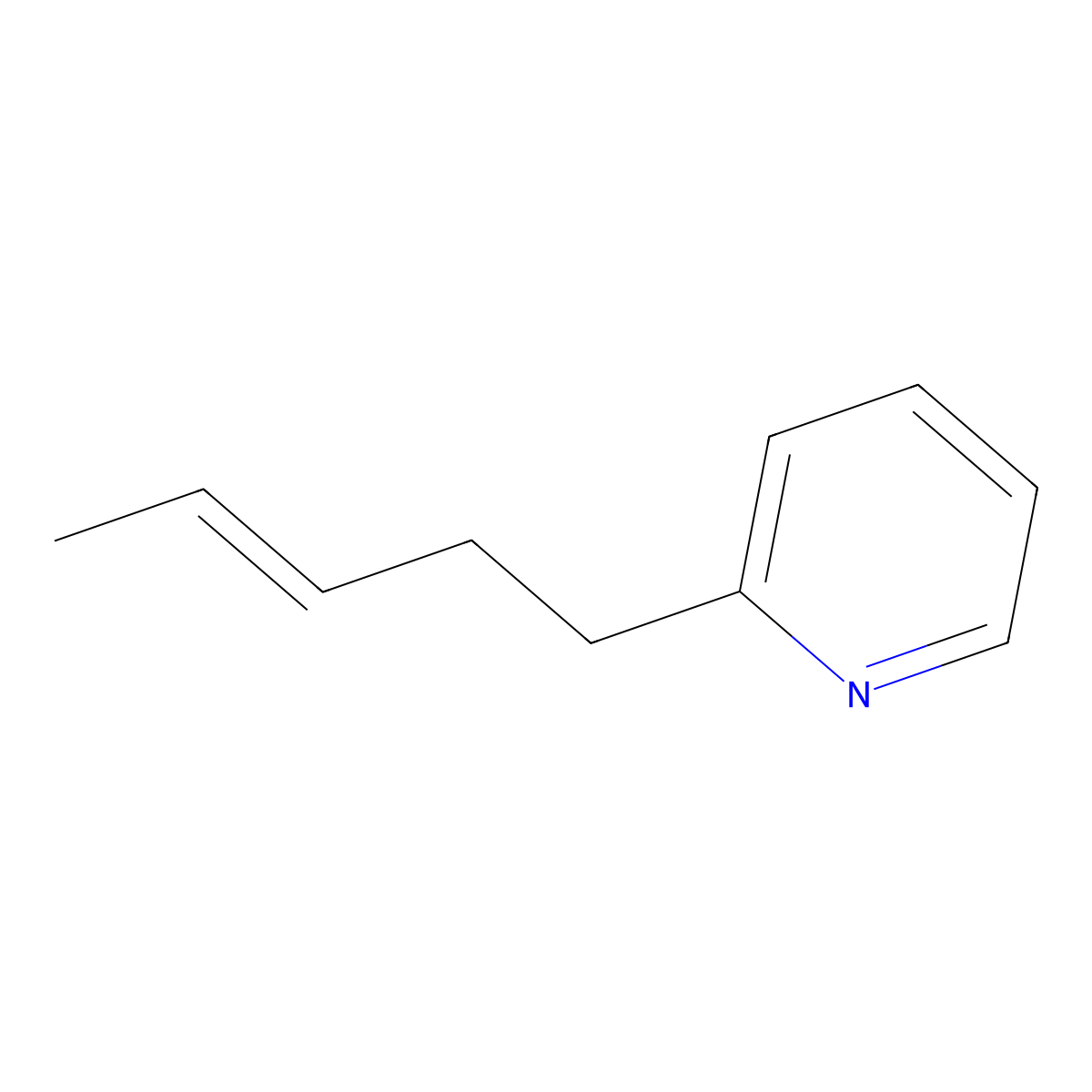 2-(3-Pentenyl)pyridine molecular structure, CAS 2057-43-4