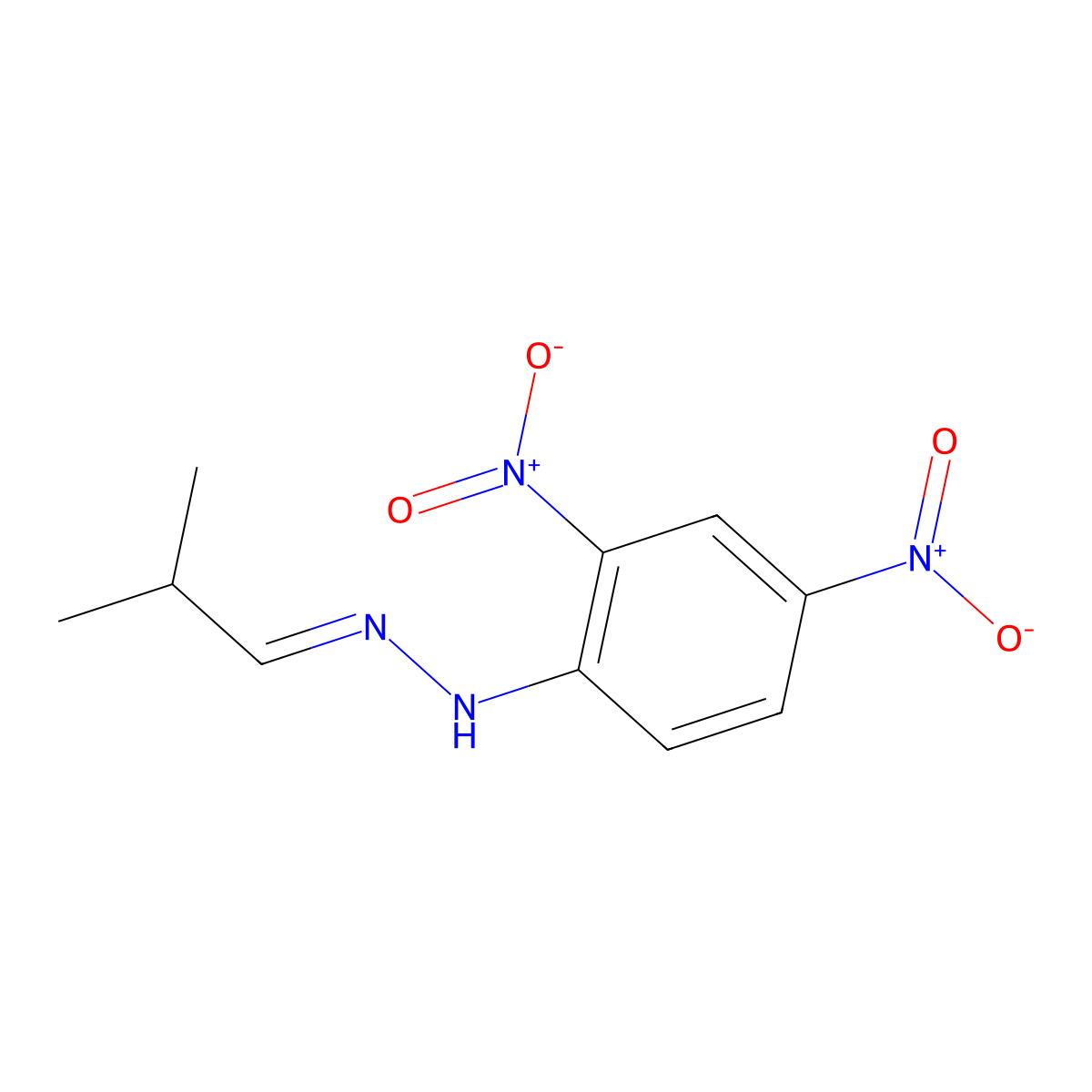 Isobutyraldehyde 2,4-Dinitrophenylhydrazone molecular structure, CAS 2057-82-1