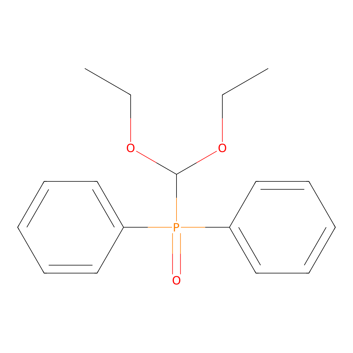 Phosphine oxide, (diethoxymethyl)diphenyl- molecular structure, CAS 20570-20-1