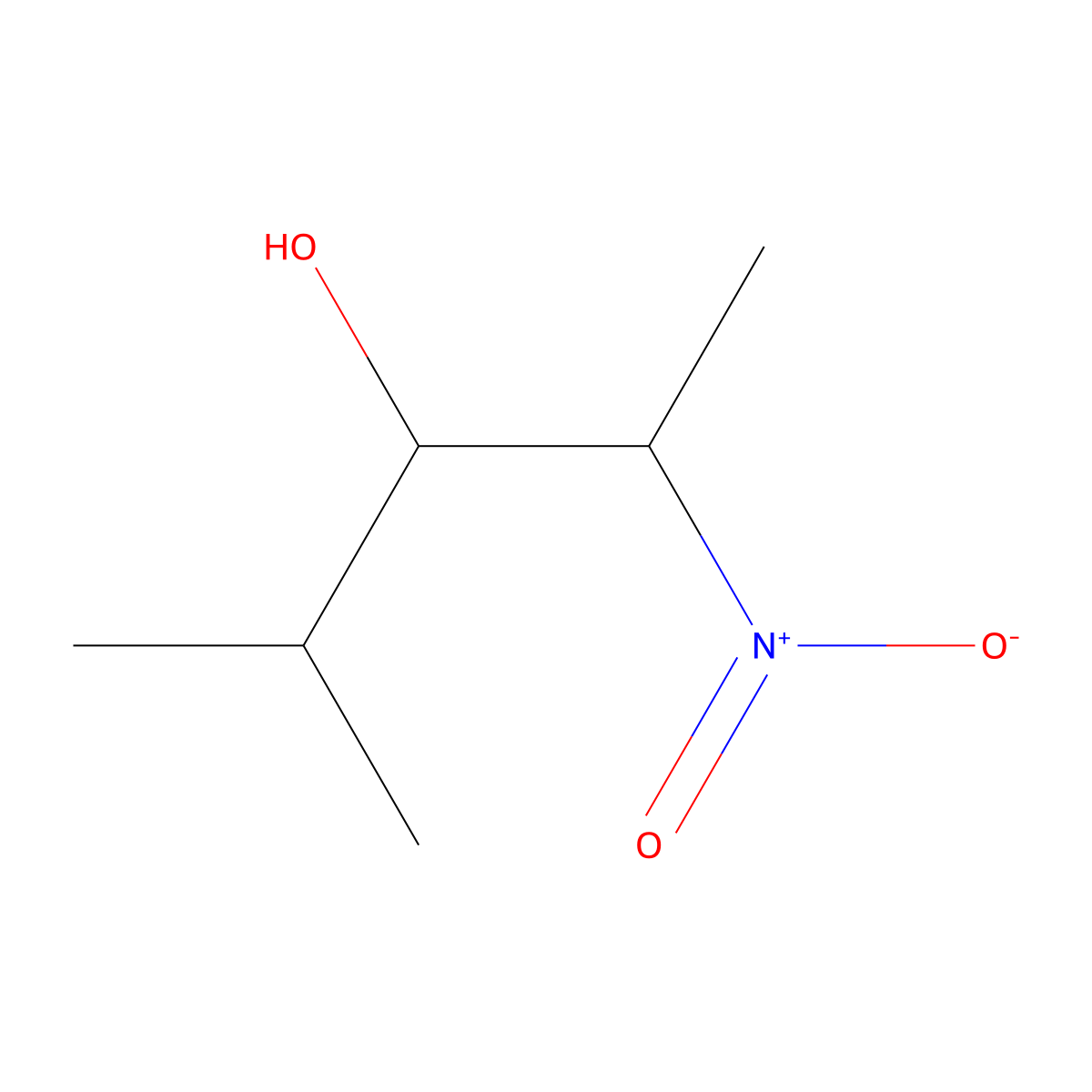 2-Methyl-4-nitropentan-3-ol molecular structure, CAS 20570-70-1