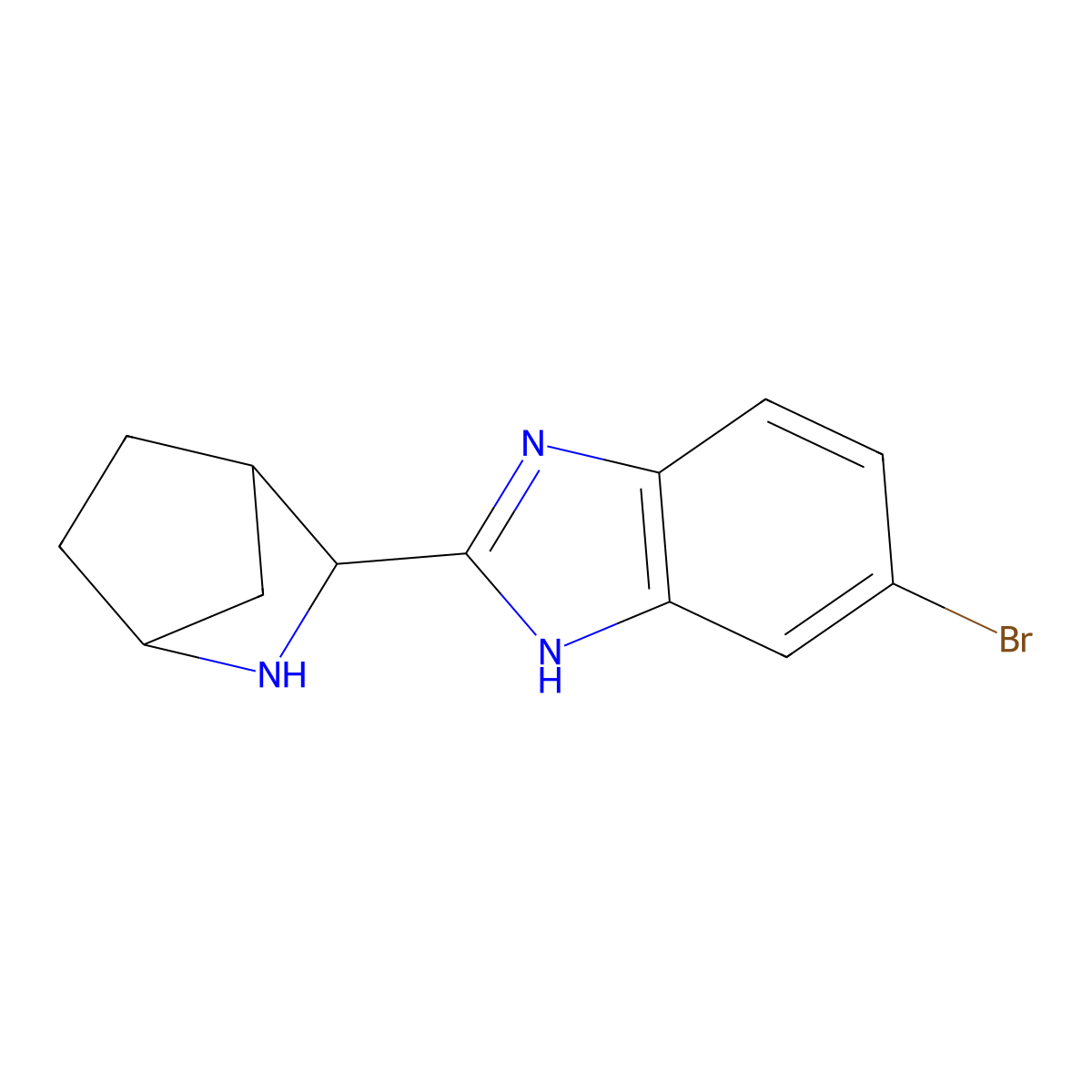 2-((1R,3S,4S)-2-azabicyclo[2.2.1]heptan-3-yl)-6-broMo-1H-benzo[d]iMidazole molecular structure, CAS 2057413-88-2