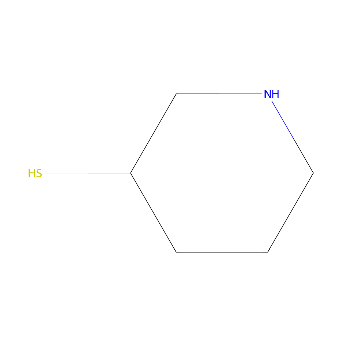 (3S)-piperidine-3-thiol molecular structure, CAS 2057415-29-7