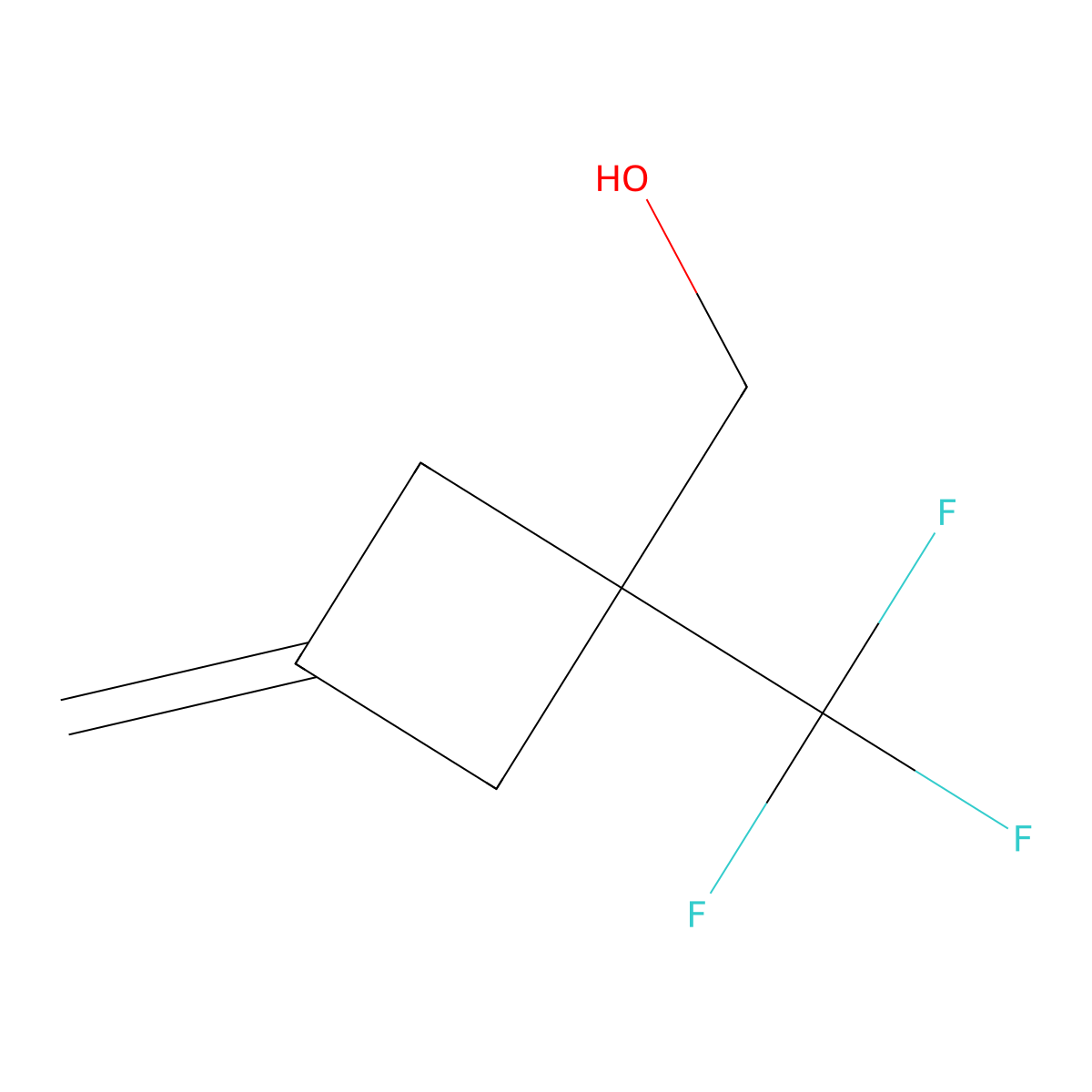 [3-Methylidene-1-(trifluoromethyl)cyclobutyl]methanol molecular structure, CAS 2057424-45-8
