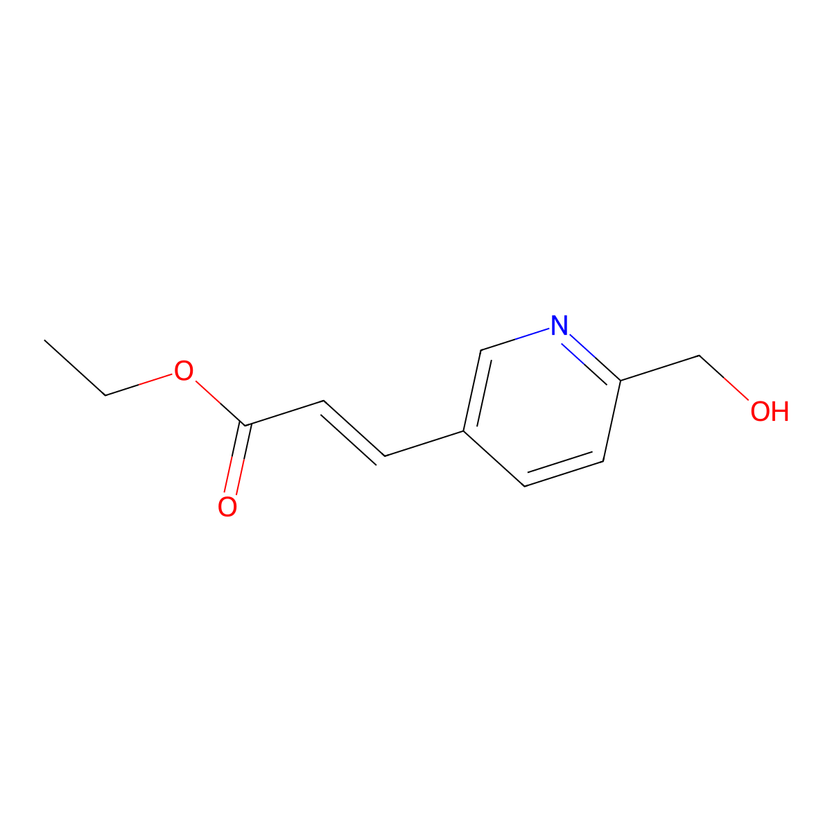Ethyl (E)-3-(6-(hydroxymethyl)pyridin-3-yl)acrylate molecular structure, CAS 2057426-31-8