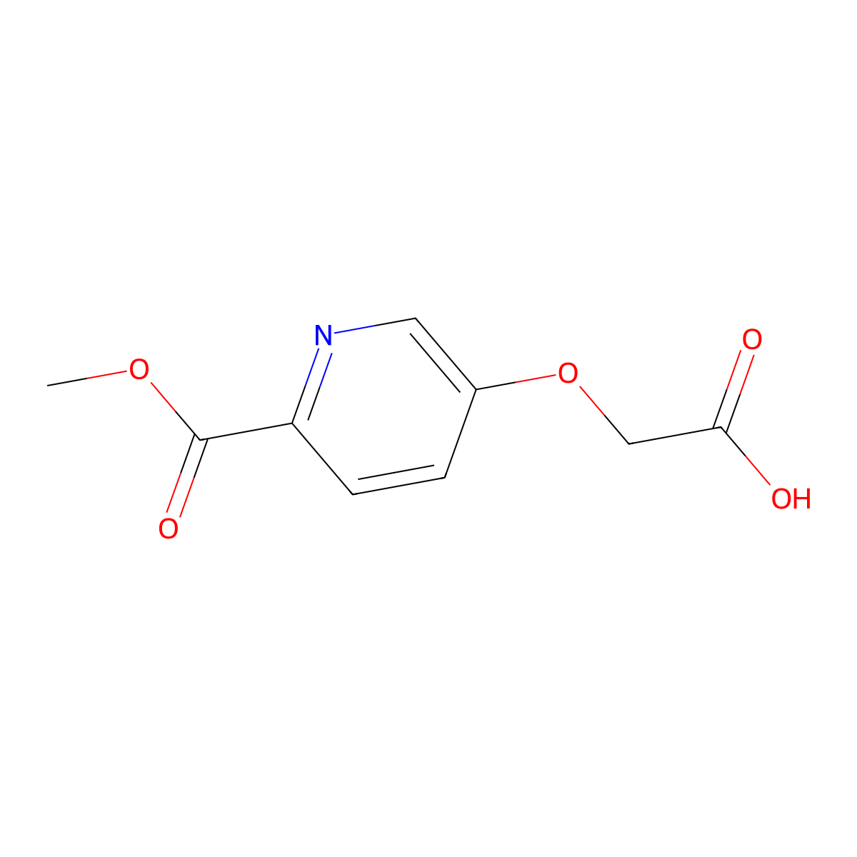 {[6-(Methoxycarbonyl)pyridin-3-yl]oxy}acetic acid molecular structure, CAS 2057426-41-0