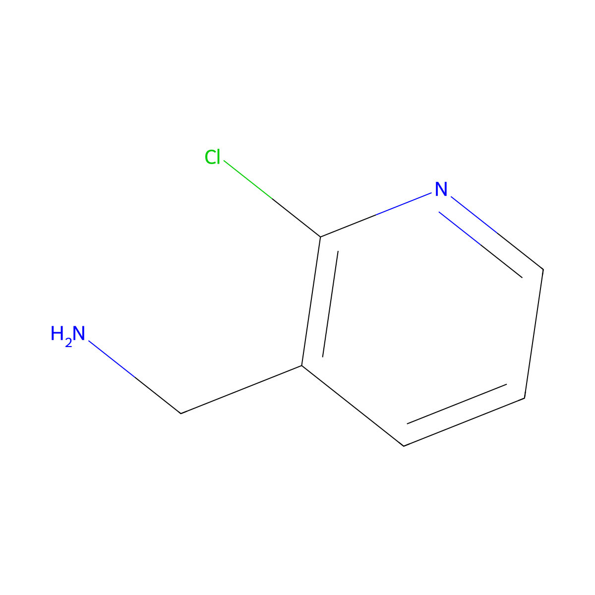 (2-Chloropyridin-3-yl)methanamine molecular structure, CAS 205744-14-5