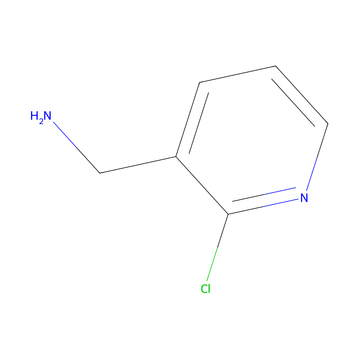 (2-Chloropyridin-3-yl)methanamine molecular structure, CAS 205744-14-5
