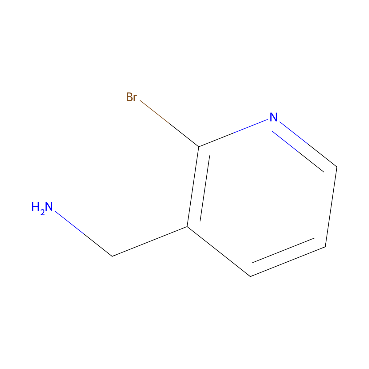 (2-Bromopyridin-3-yl)methanamine molecular structure, CAS 205744-15-6