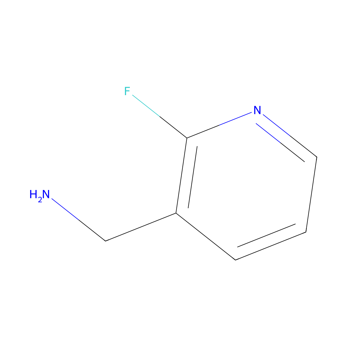 (2-Fluoropyridin-3-yl)methanamine molecular structure, CAS 205744-16-7
