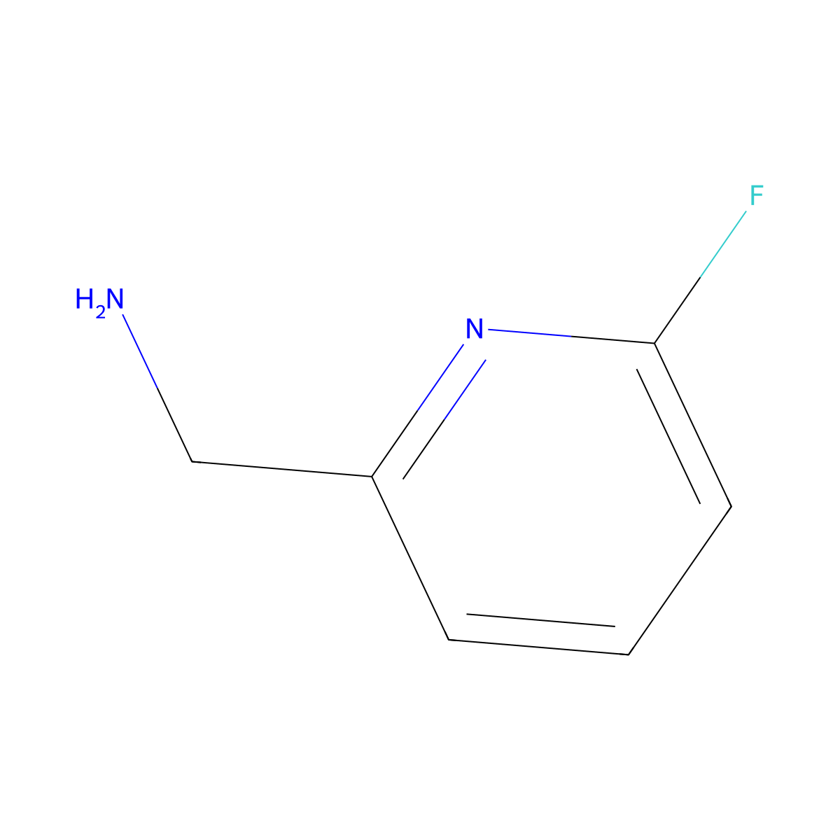 (6-Fluoropyridin-2-YL)methanamine molecular structure, CAS 205744-18-9