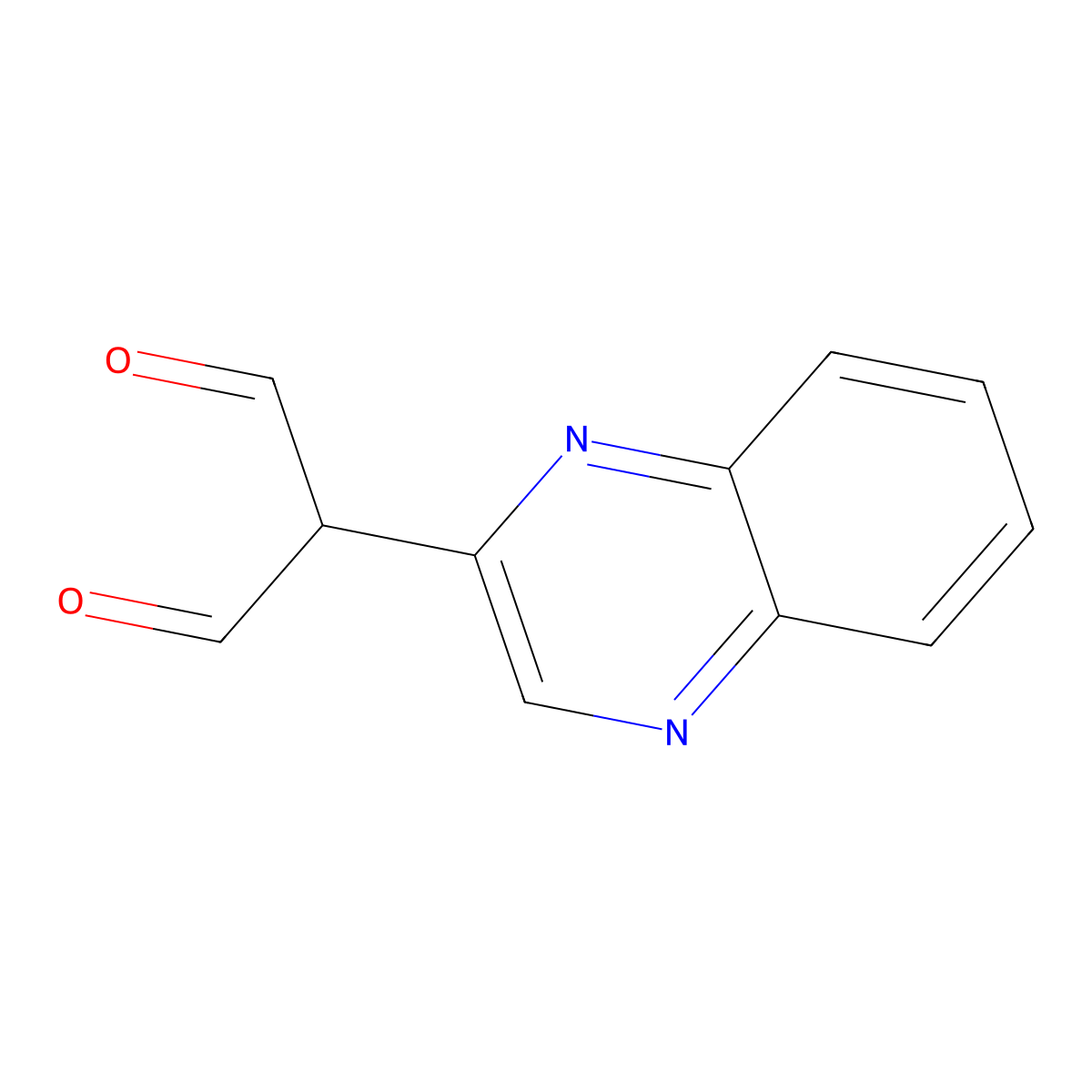 2-(2-Quinoxalinyl)malondialdehyde molecular structure, CAS 205744-84-9