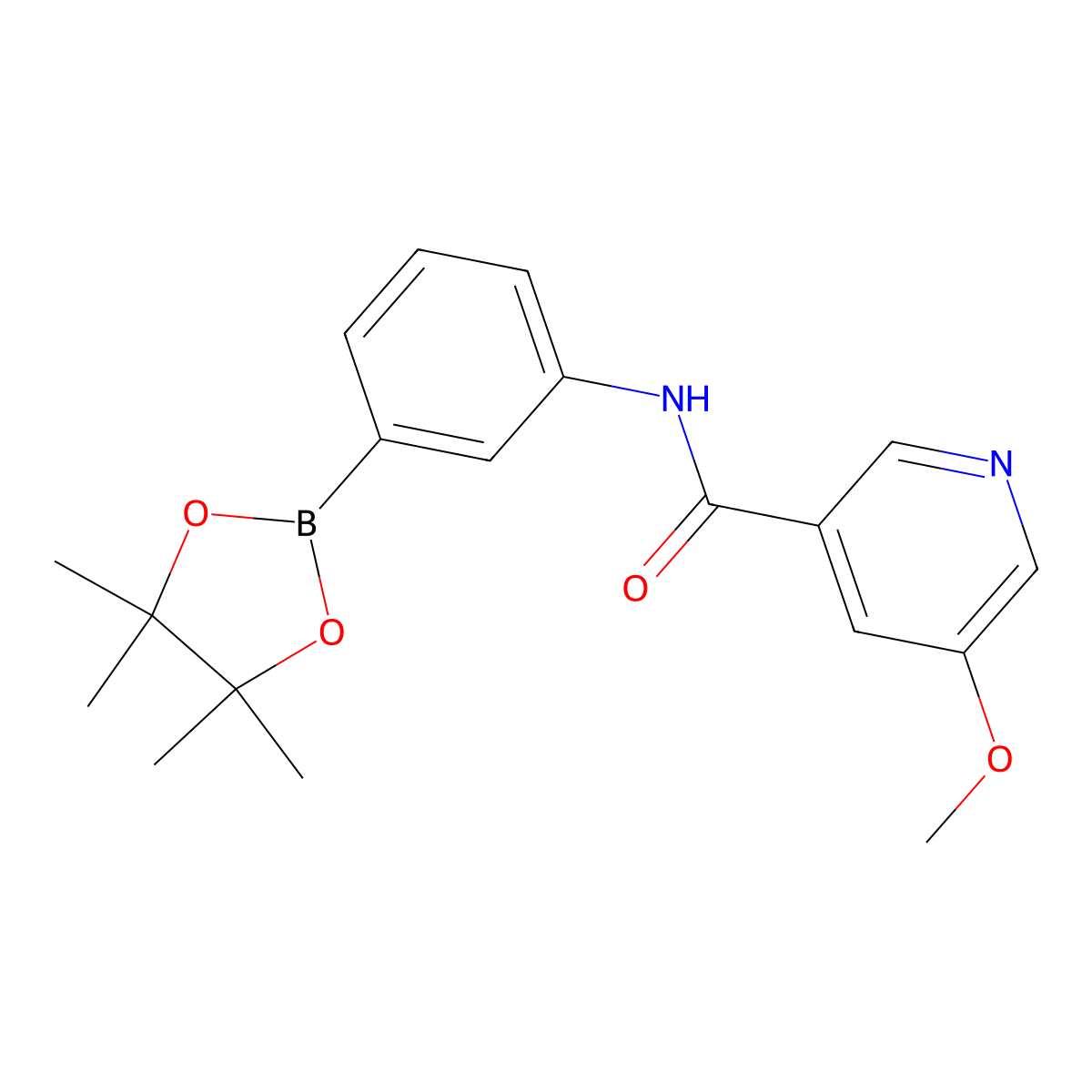 5-Methoxy-N-(3-(4,4,5,5-tetramethyl-1,3,2-dioxaborolan-2-yl)phenyl)nicotinamide molecular structure, CAS 2057448-72-1